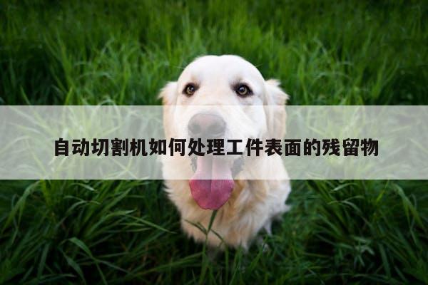 爱游戏(ayx)官方网站|自动切割机如何处理工件表面的残留物