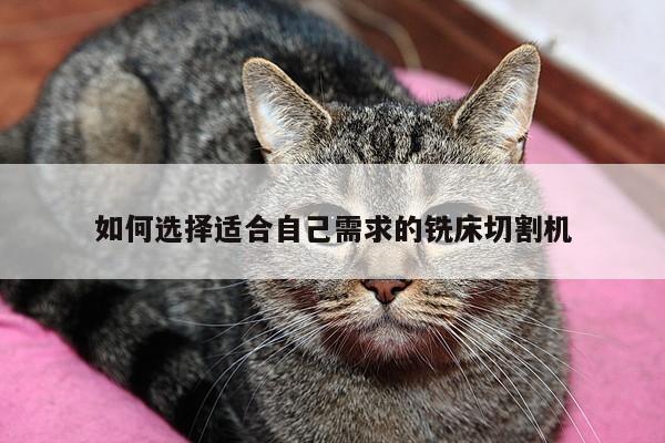 如何选择适合自己需求的铣床切割机-ayx爱游戏